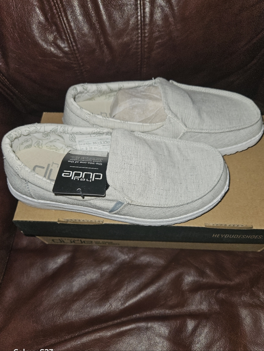 Hey Dude Light Gray Wally Slip-On Loafers